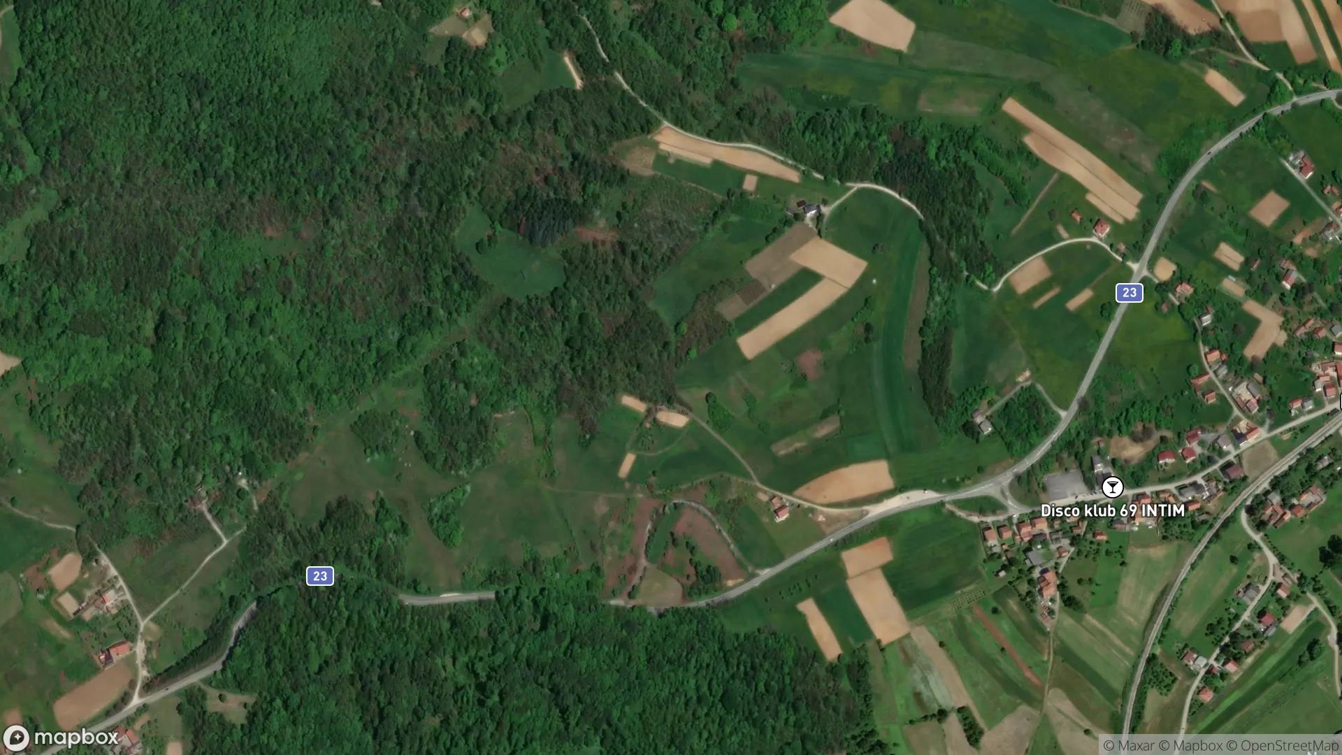 Satelitski prikaz lokacije Camp Slapić, Duga Resa